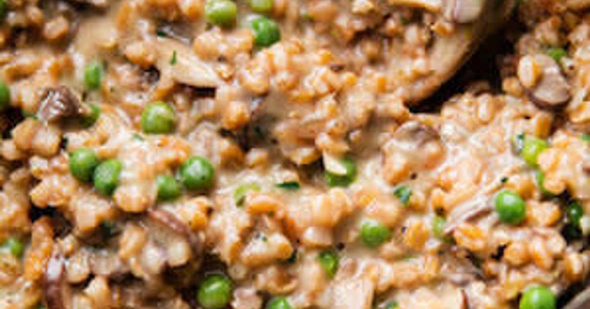 Farro Mushroom Risotto (Freezer/Vegetarian/Low Cholesterol/Diabetic Friendly) Recipe Samsung Food