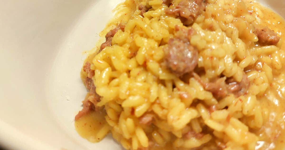 Risotto Italian sausage and saffron Recipe — Samsung Food