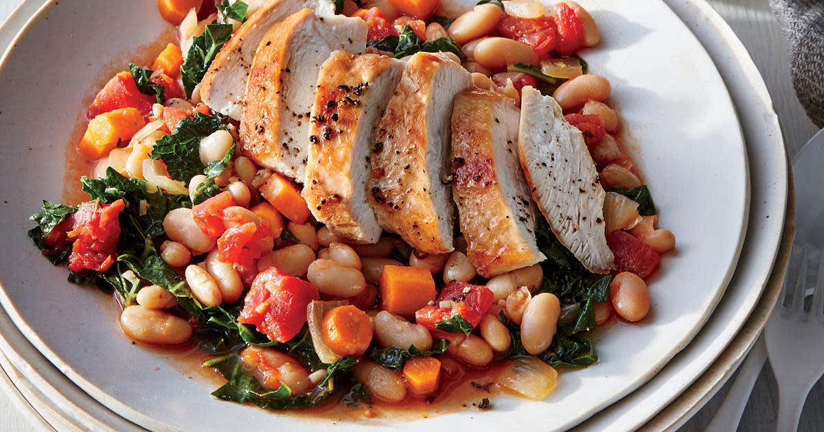 Tuscan Herb Pork Tenderloin with White Beans (Freezer/Diabetic Friendly