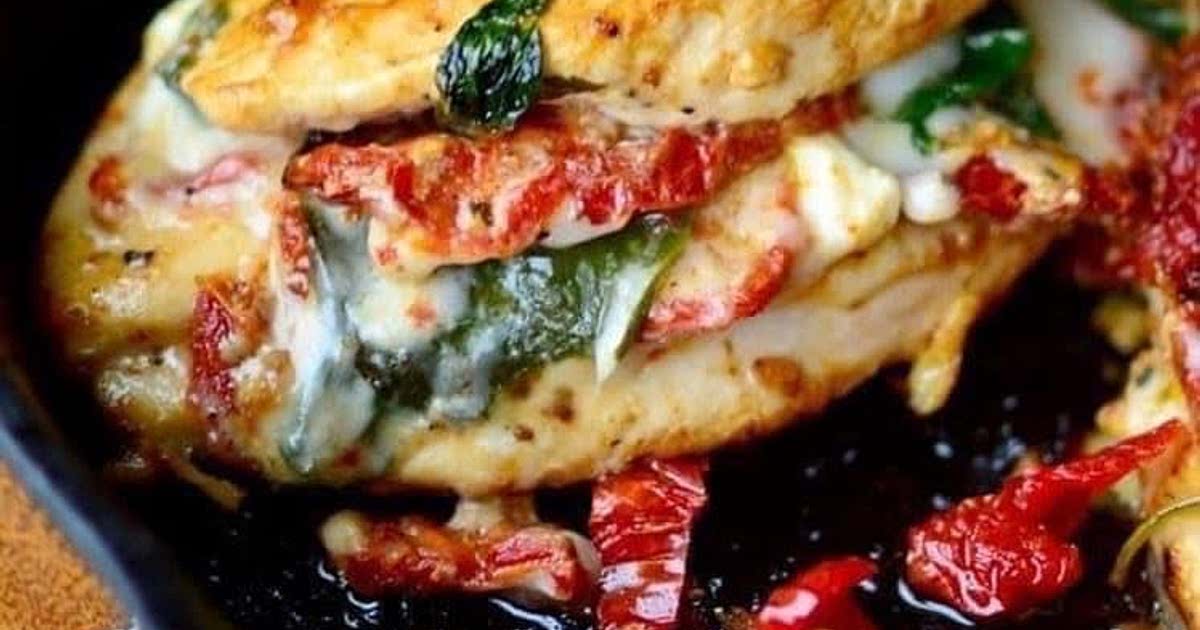 Sundried Tomato, Spinach, and Cheese Stuffed Chicken Breast Recipe