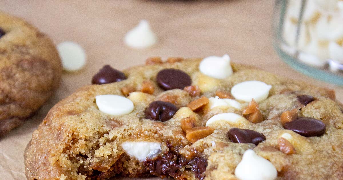 White Chocolate Toffee Cookies Recipe Samsung Food