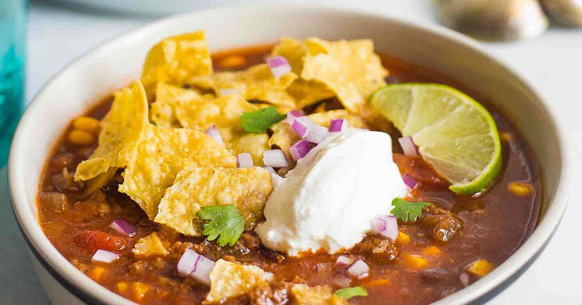 Slow Cooker Taco Soup Recipe Samsung Food