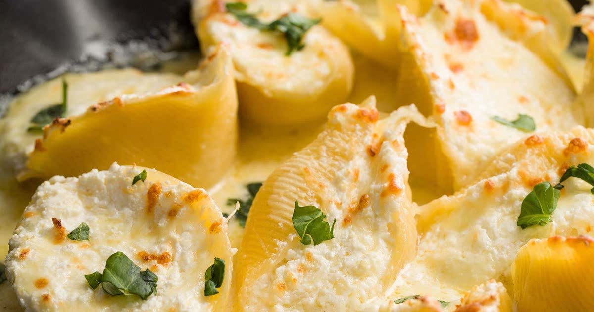 FourCheese Stuffed Shells Recipe Samsung Food App