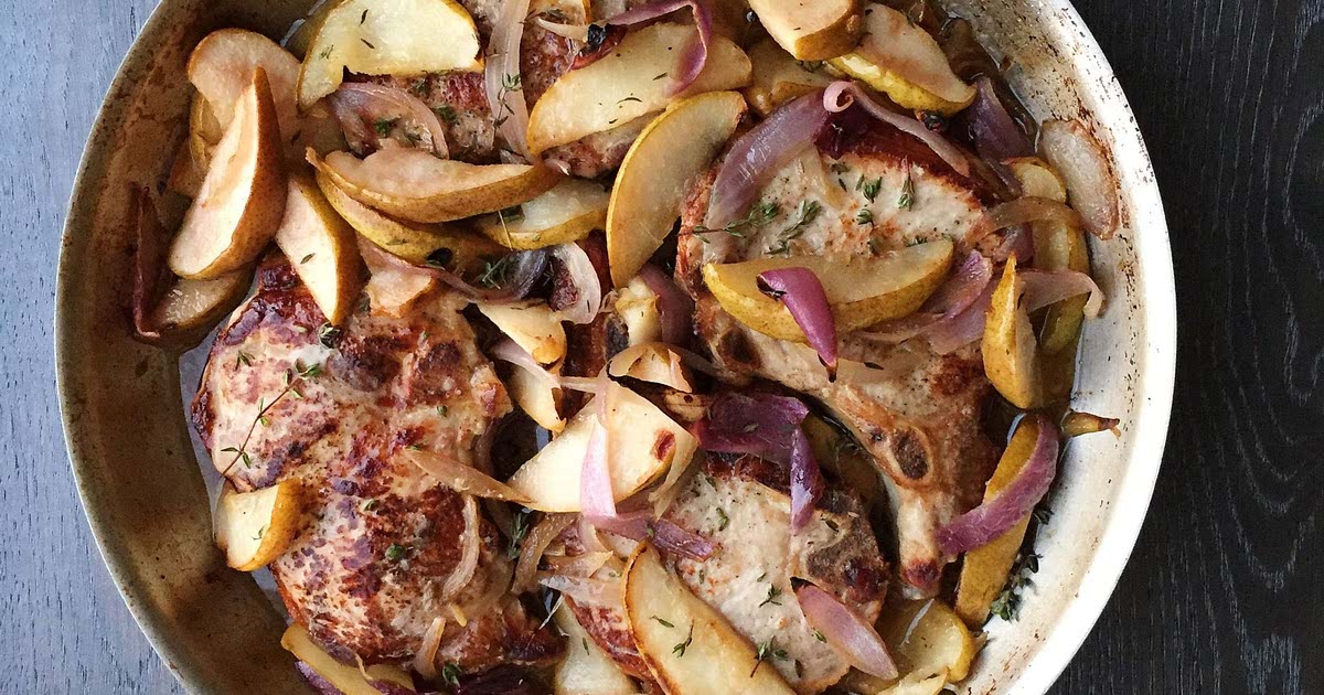 Pork Chop Skillet with Pears and Red Onions Recipe Samsung Food