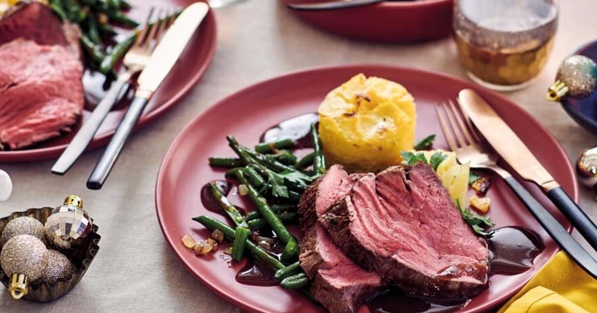 Rinderfilet mit Kartoffelgratin und Bohnen-Gemüse Recipe - Samsung Food