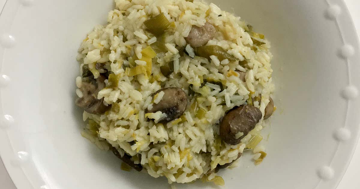 Vegan Mushroom and Leek Rice Recipe Samsung Food