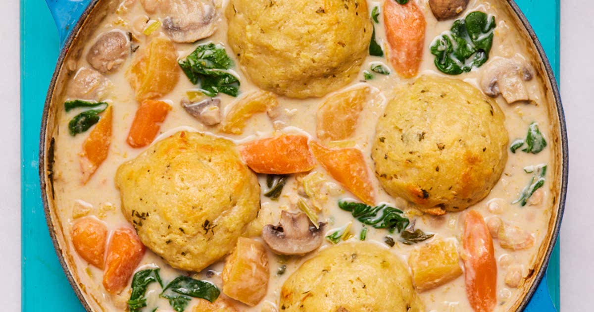 Slow Cooker Vegetable Stew with Cheesy Dumplings Slimming & Weight