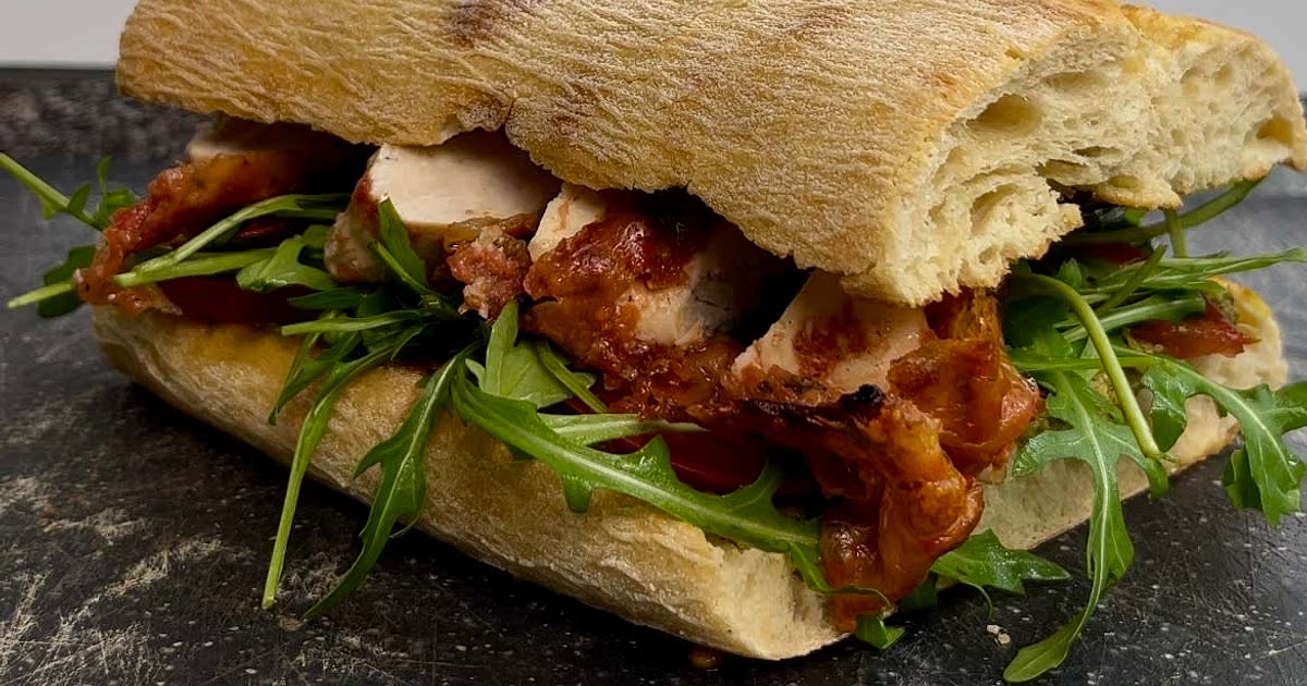 Chicken mozzarella sandwich Recipe Samsung Food