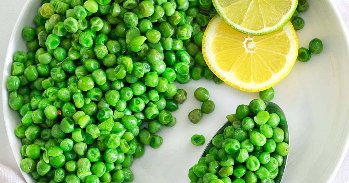 Frozen peas in shop pressure cooker