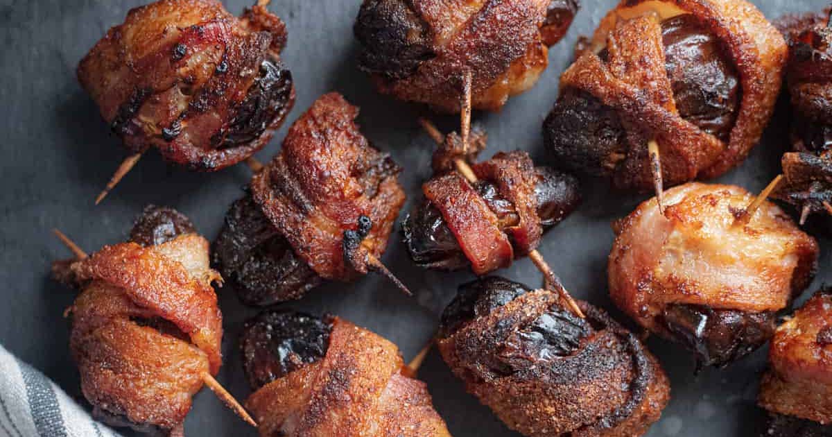 Air Fryer Bacon Wrapped Dates Recipe Samsung Food