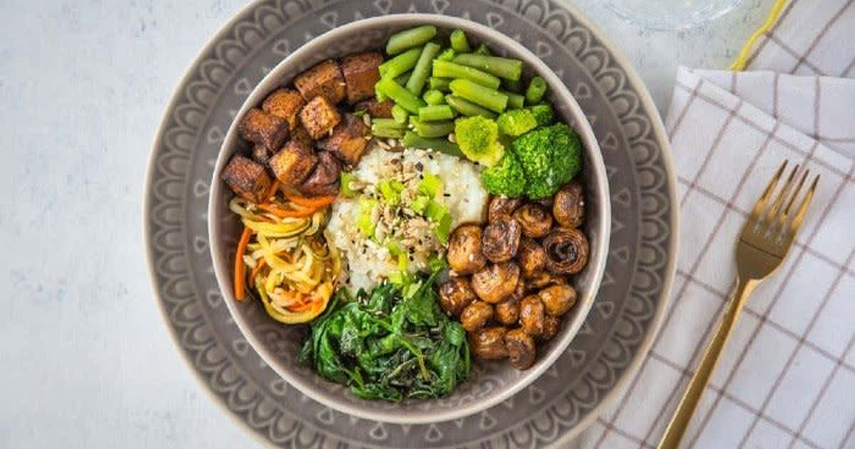 Mushrooms, Brussels Sprouts & Tofu Grain Bowls Recipe Samsung Food