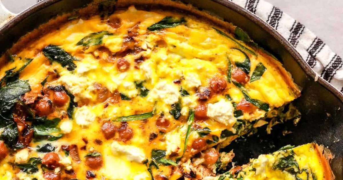 Spiced Chickpeas and Greens Frittata Recipe