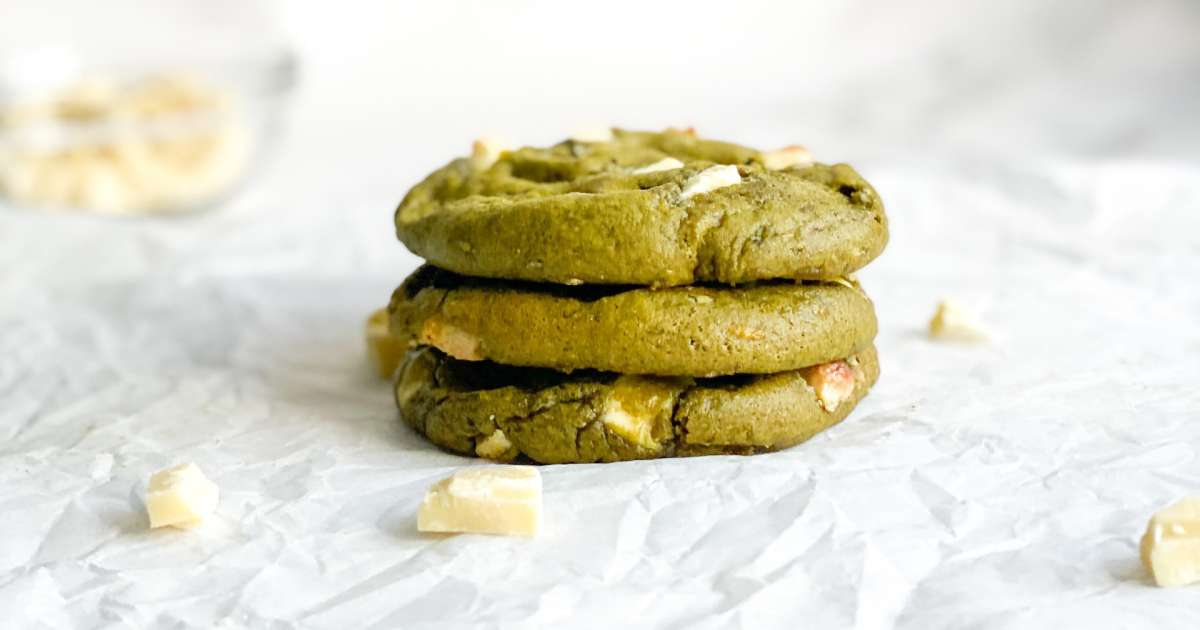 Cookies healthy au sésame et thé matcha, cookie minceur