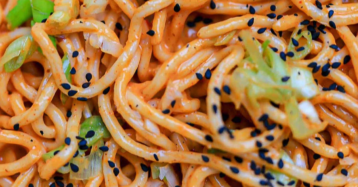 5 Minute Gochujang and Peanut Butter Noodles Recipe Samsung Food