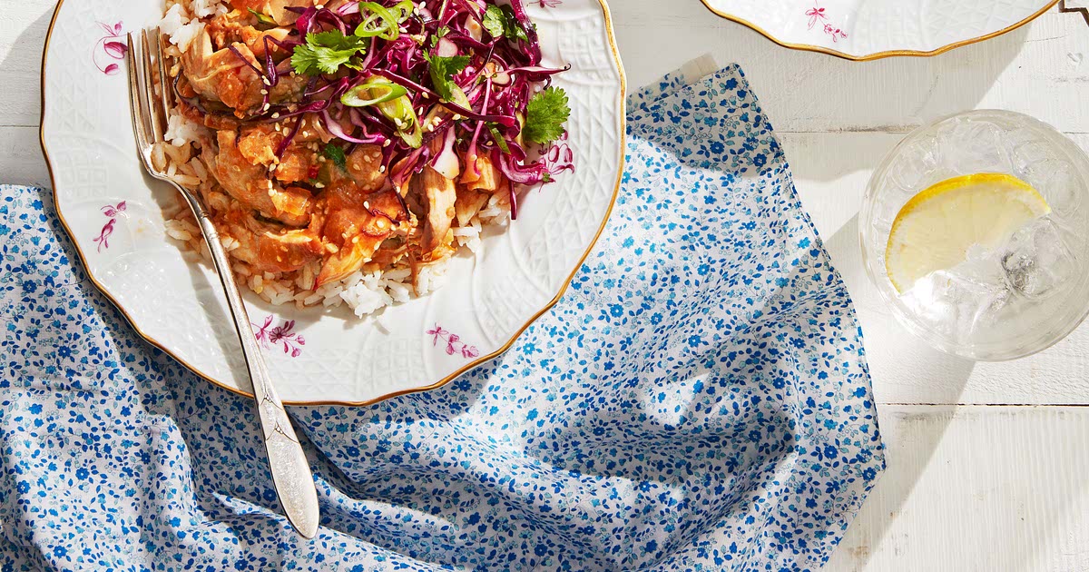 Gingery Slow Cooker Chicken with Cabbage Slaw Recipe Samsung Food App