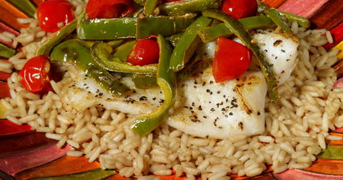 Trout with SkilletRoasted Peppers Recipe Samsung Food