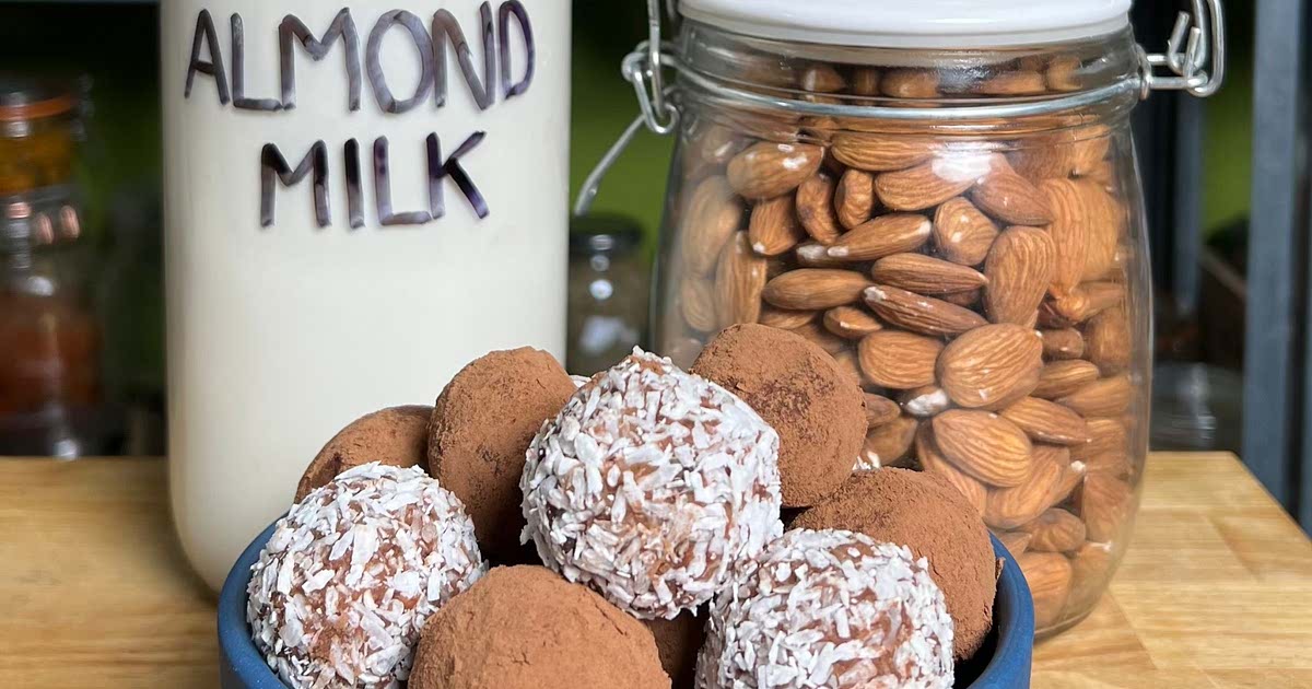 Almond pulp energy balls Recipe Samsung Food