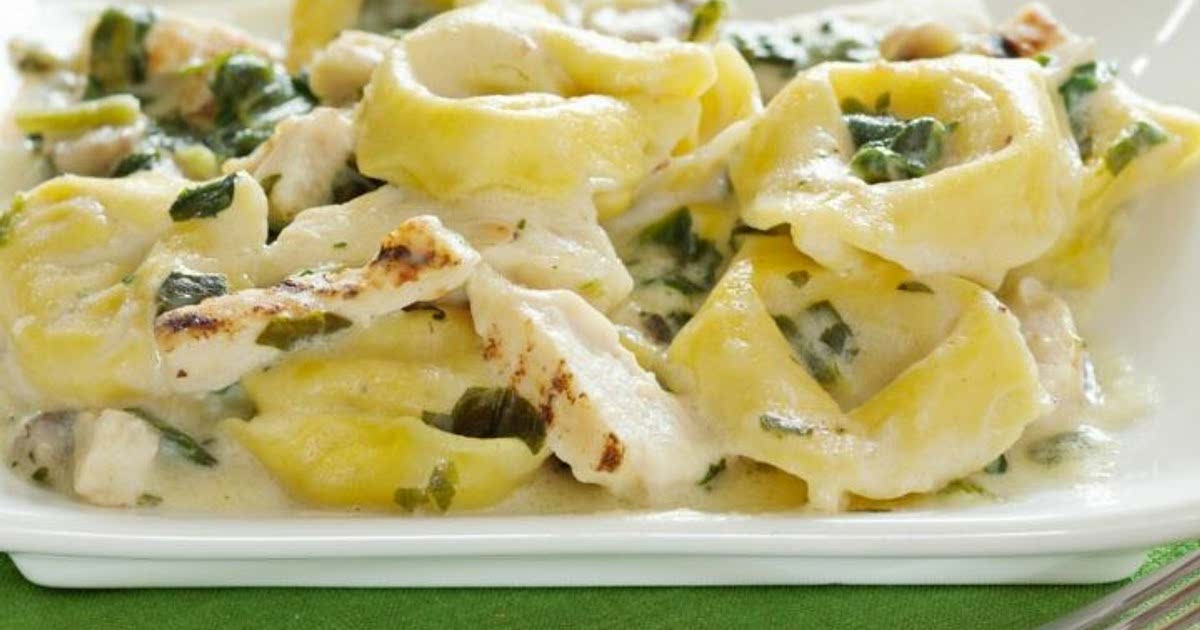 Asiago Tortelloni Alfredo with Grilled Chicken Recipe — Samsung Food