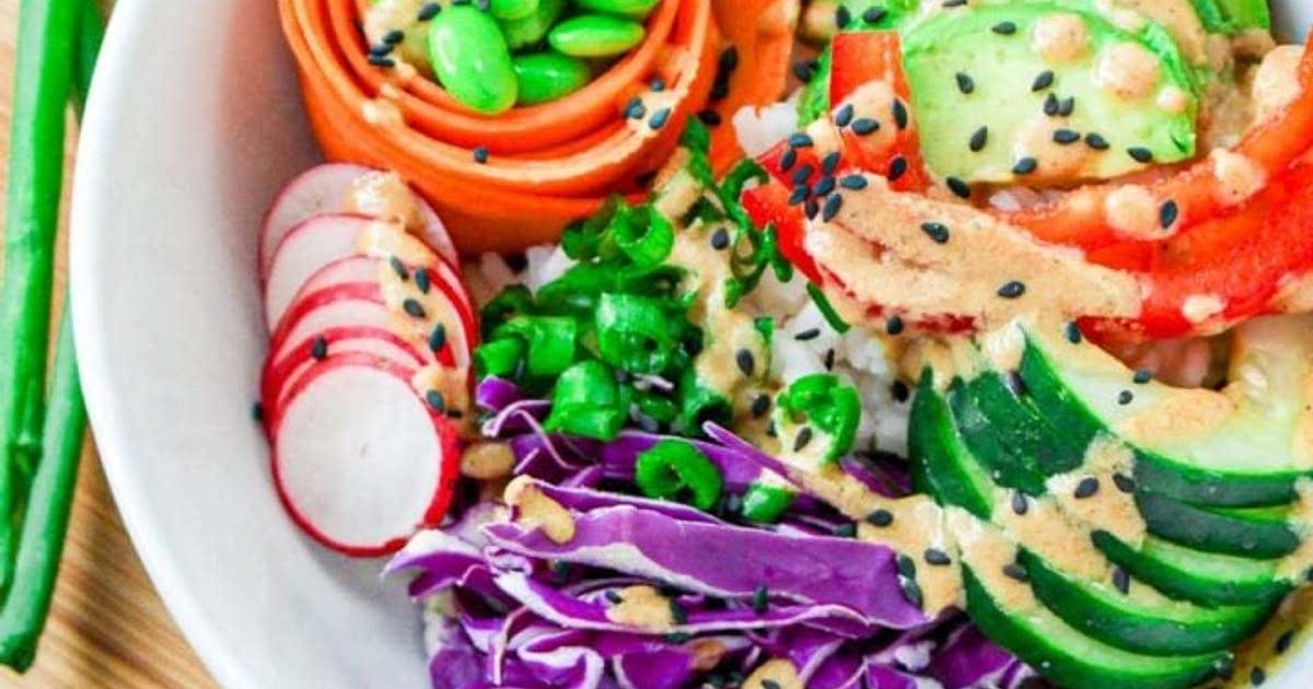 Vegan Buddha Bowl with Peanut Dressing Recipe Samsung Food