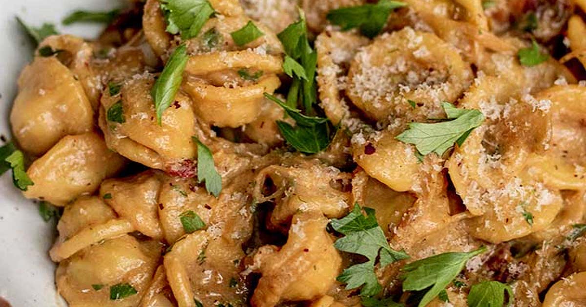 Vegan Caramelized Onion Pasta Recipe Samsung Food