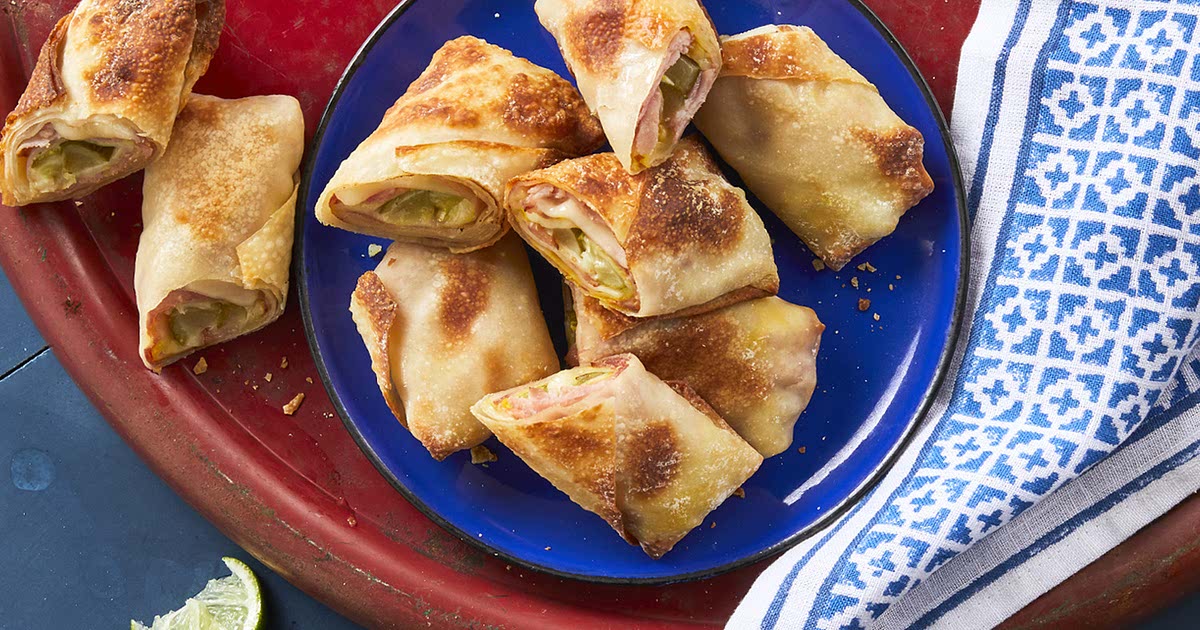 AirFryer Cuban Sandwich Egg Rolls Recipe Samsung Food