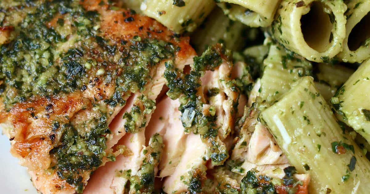 Salmon with Pesto Butter Recipe Samsung Food