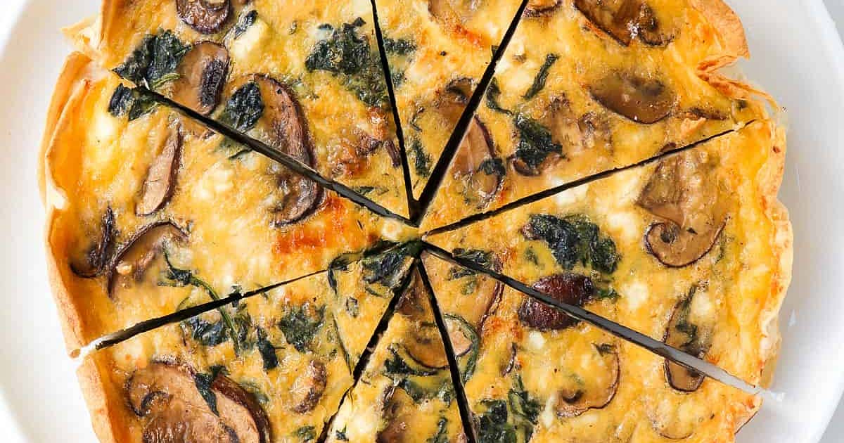 Spinach Mushroom Feta Quiche Recipe Samsung Food