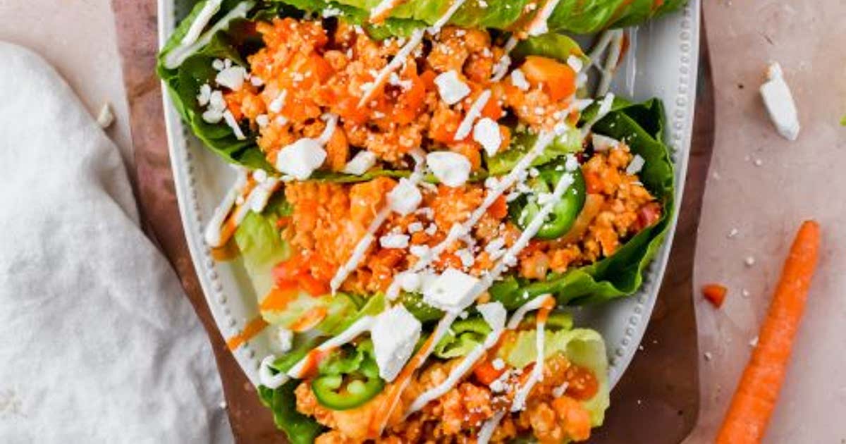 Buffalo Cauliflower Chicken Lettuce Wraps Recipe Samsung Food