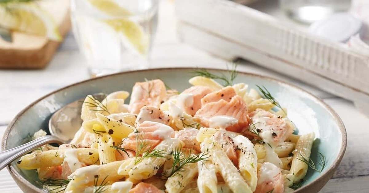 Schnelle Lachs-Pasta mit Sahnesoße und Dill Recipe - Samsung Food
