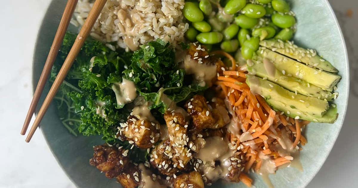 Crispy Asian Tofu Buddha Bowl (Air Fryer) Recipe Samsung Food