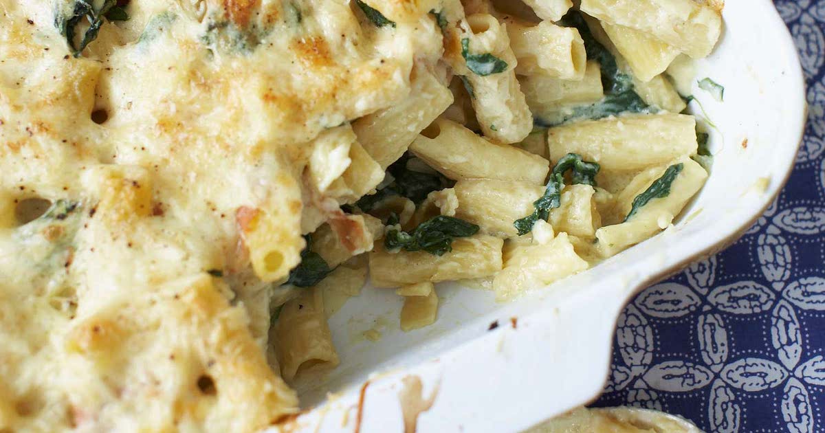 Pasta and Cheese Bake With Spinach Recipe Samsung Food