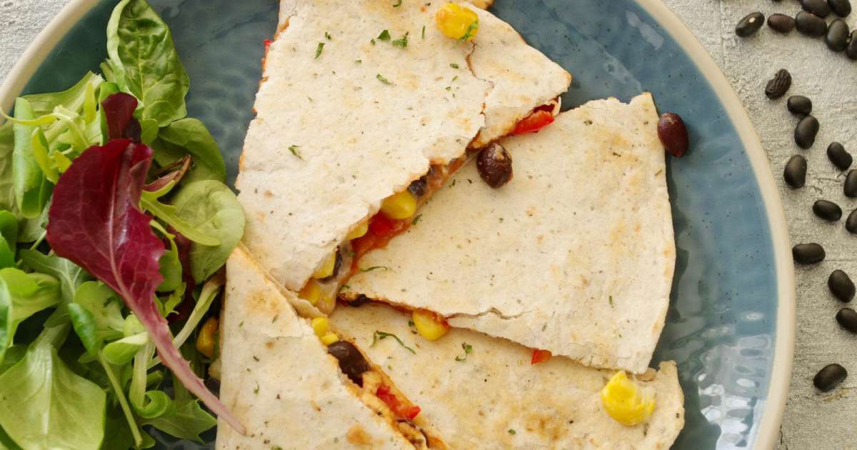 Microwave black bean quesadilla Recipe Samsung Food App