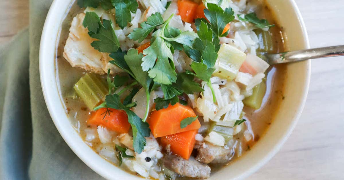 Lemon & Dill Chicken and Rice Soup Recipe Samsung Food