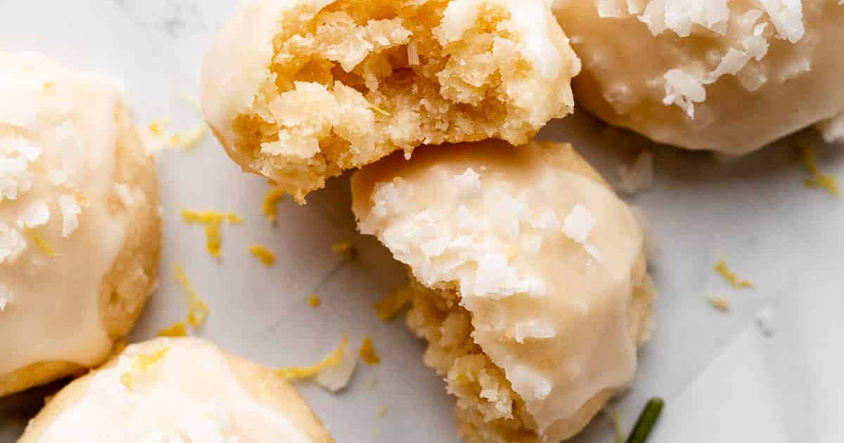 Lemon Coconut Drop Shortbread Cookies Recipe Samsung Food