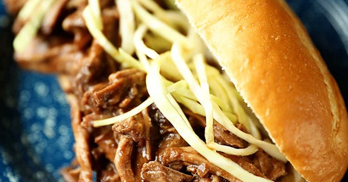 Slow Cooker Roast Beef Debris Po' Boys Recipe Samsung Food