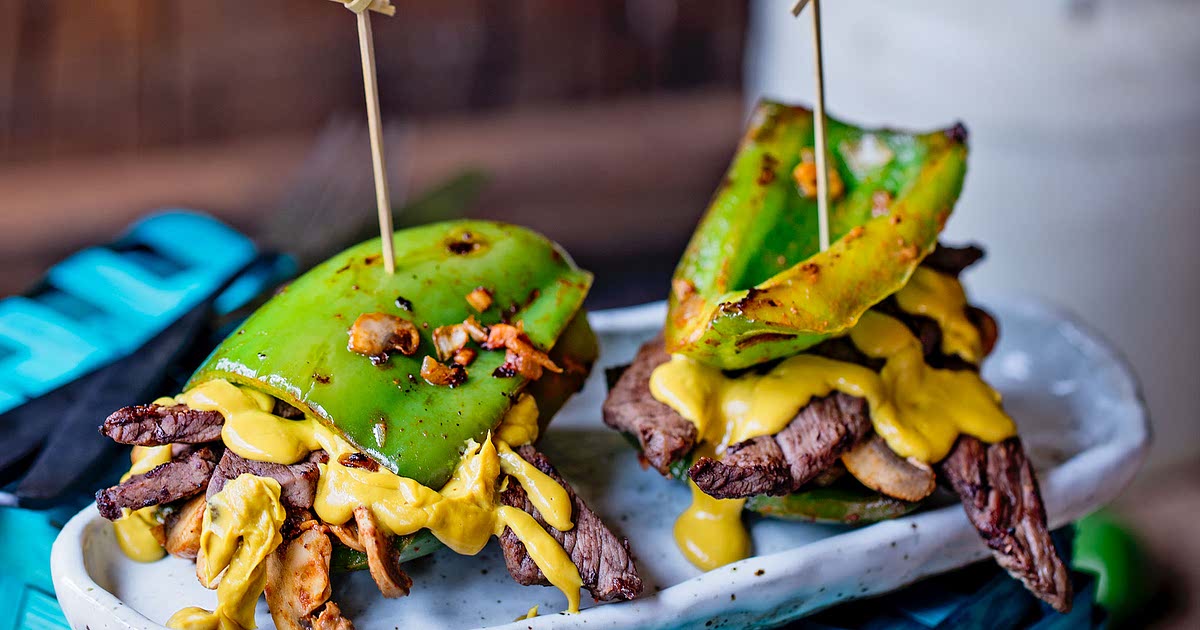 hCG Cheese Steak Sandwich Stacks 240 calorie hCG Recipe for the 500