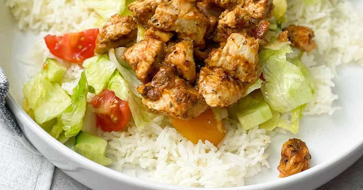 Lebanese Chicken Shish Tawook Sheet Pan