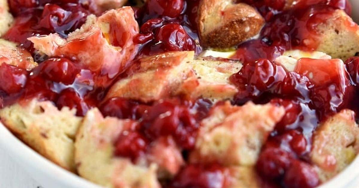 Baked Cherry Cheesecake French Toast Recipe Samsung Food
