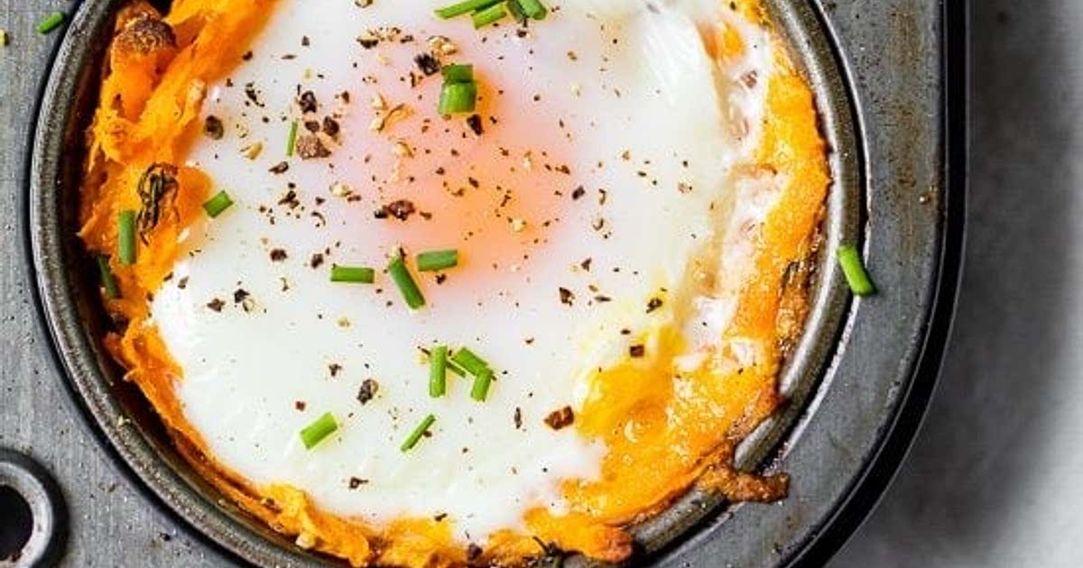 Baked Sweet Potato and Egg Cups Recipe Samsung Food