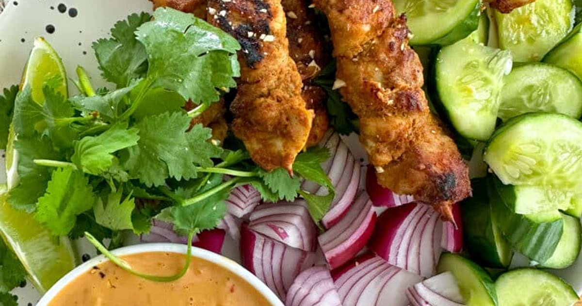 Chicken Satay Skewers Recipe Samsung Food