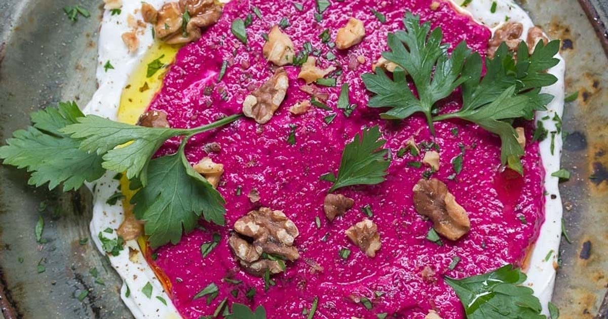 FODMAP IT!™ Beet Yogurt Dip with Walnuts Recipe Samsung Food