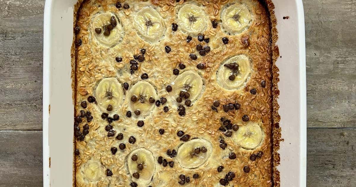 Chocolate Chip Banana Bread Baked Oatmeal Recipe Samsung Food
