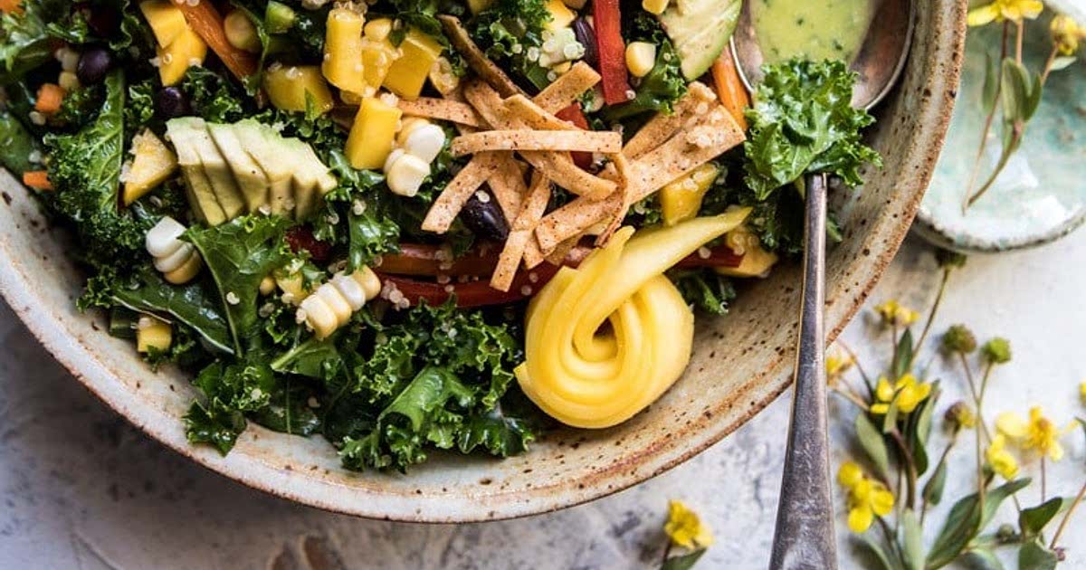 Southwest Mango, Kale, and Quinoa Chopped Salad Recipe Samsung Food