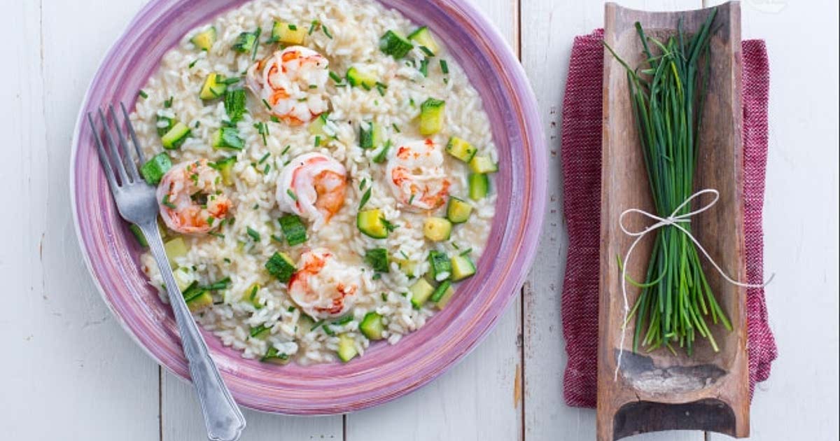 Risotto gamberi e zucchine Recipe Samsung Food