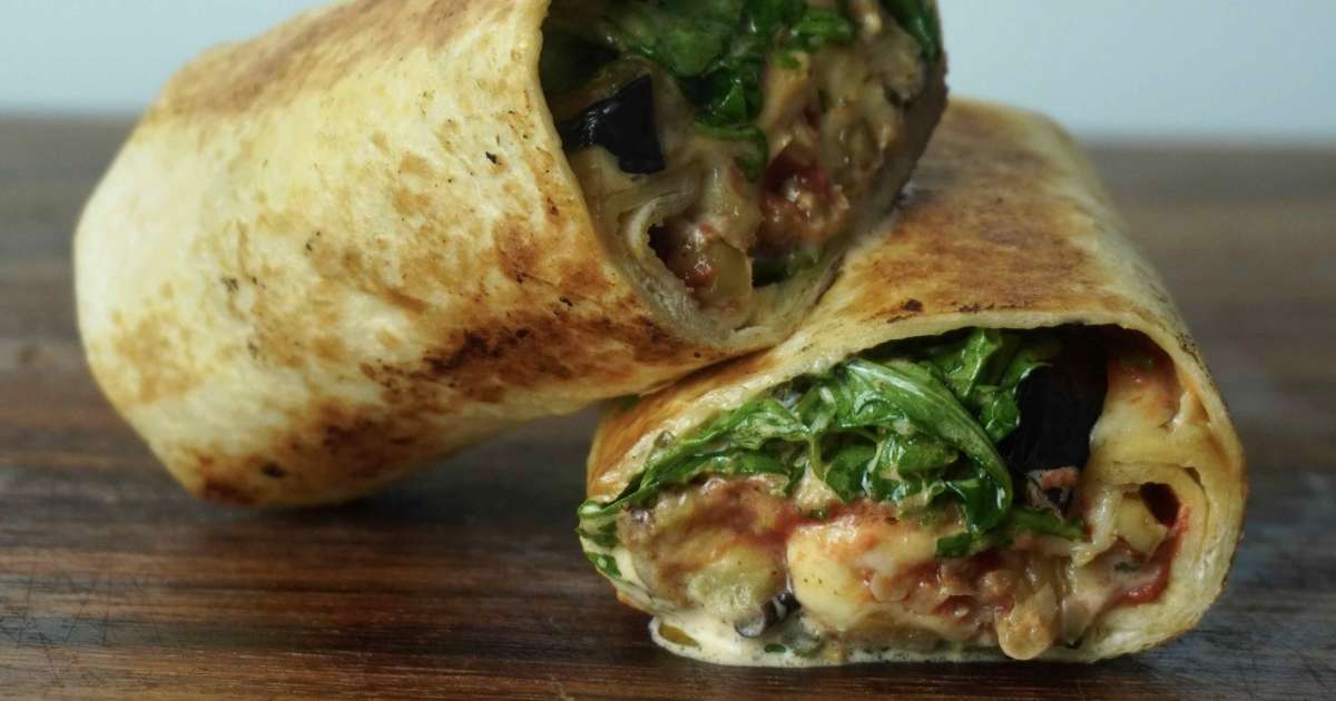 Cheesy eggplant burrito Recipe - Samsung Food