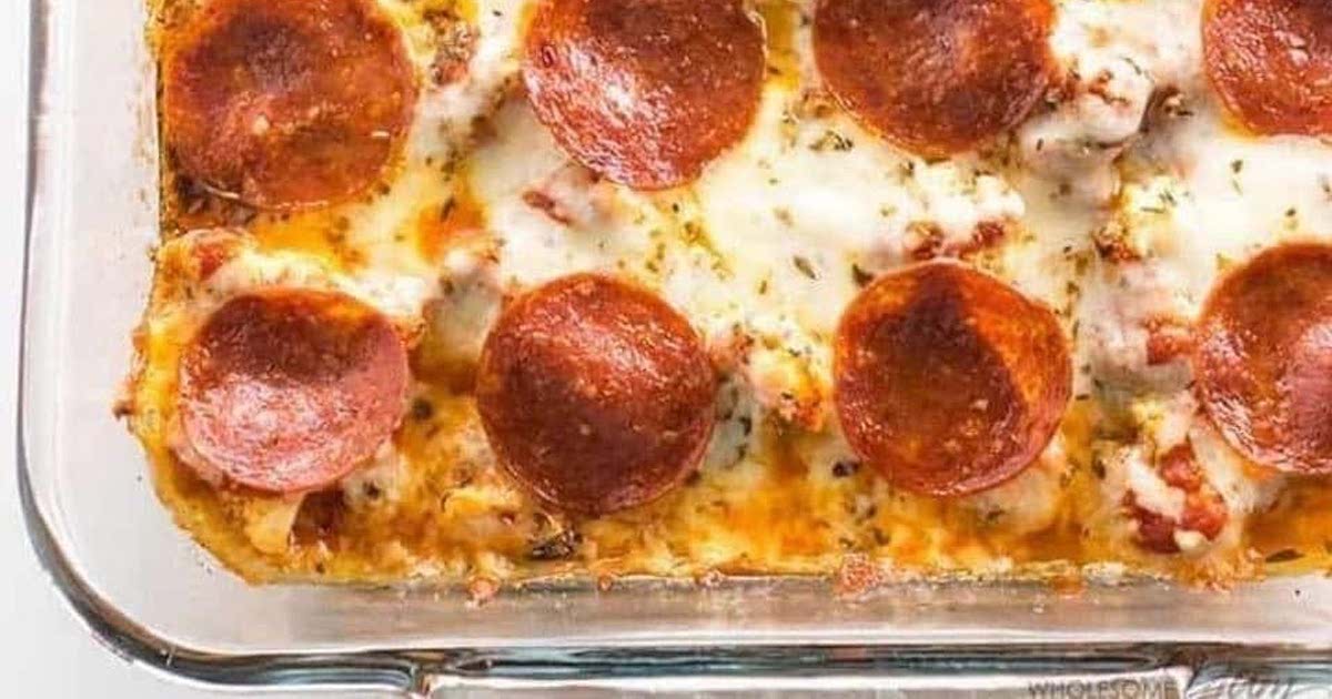 Cauliflower Pepperoni Pizza Casserole Recipe Samsung Food