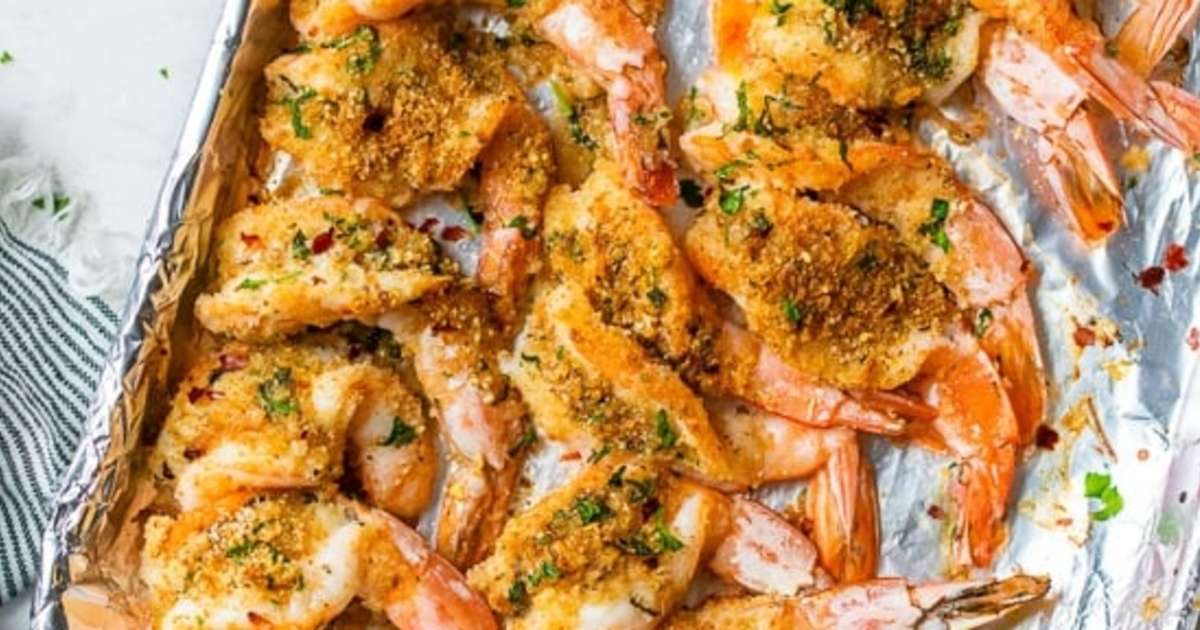 Sheet Pan Shrimp Oreganata - Gourmet Mami