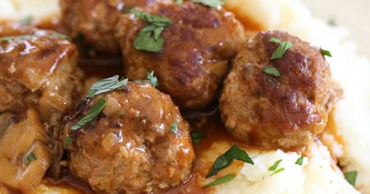 Salisbury Steak Meatballs (Instant Pot, Stove Top, Slow Cooker) Recipe