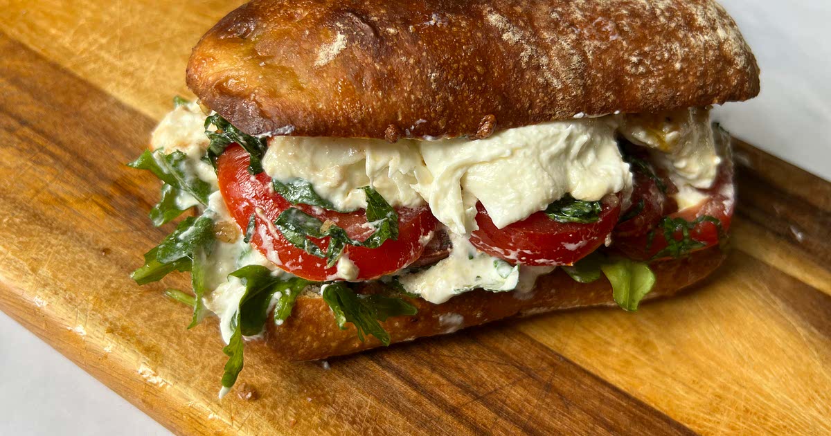 The Ultimate Marinated Tomato & Burrata Sandwich Recipe — Samsung Food