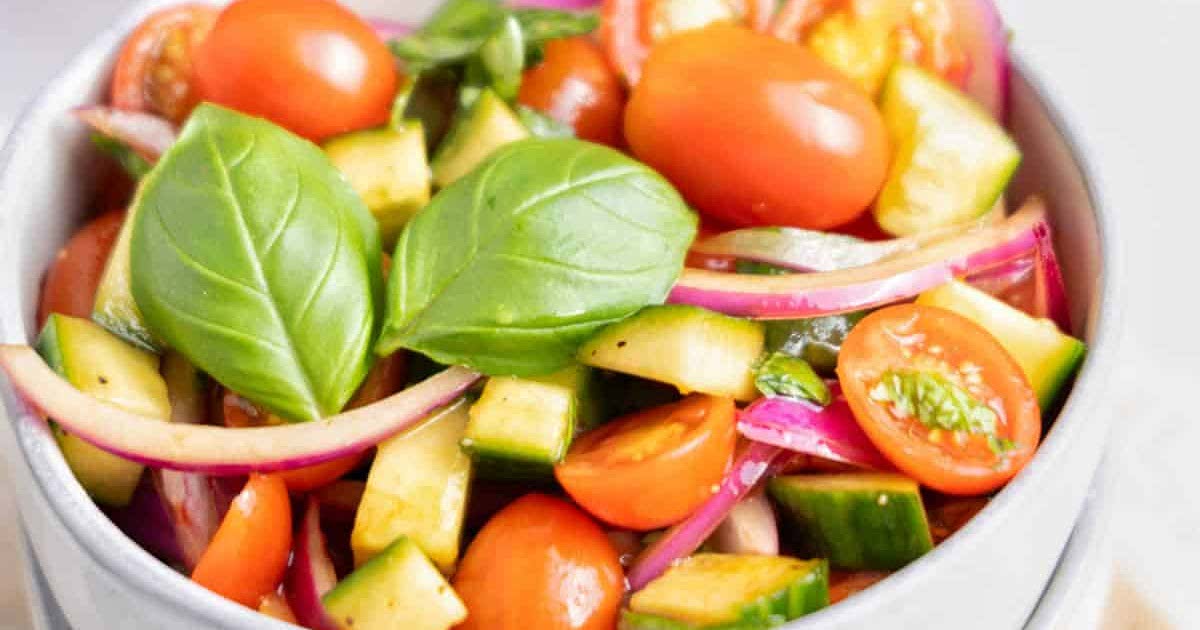 Panera Tomato Basil Cucumber Salad Recipe Samsung Food